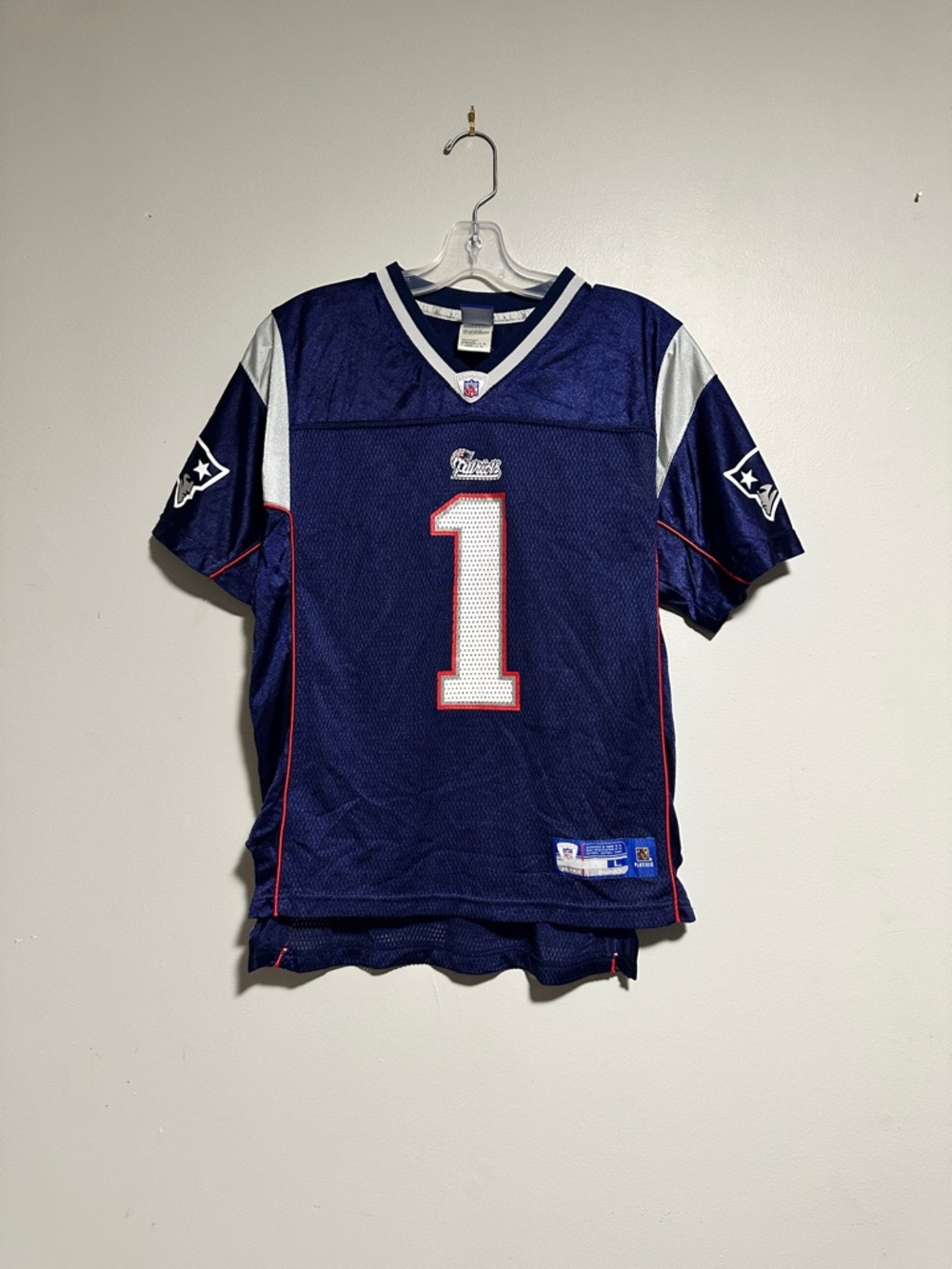 Reebok NFL Navy and Gray Equipment Football Jersey
